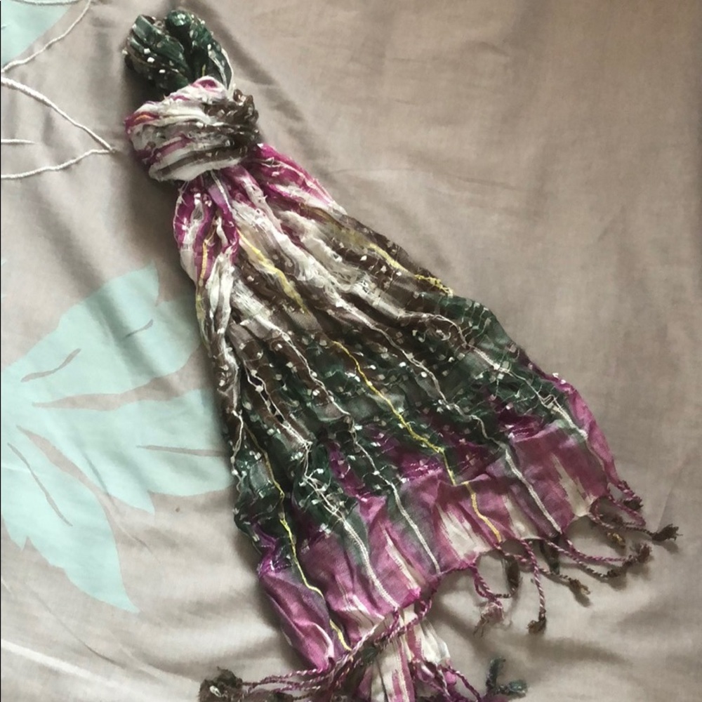 Purple and green Scarf